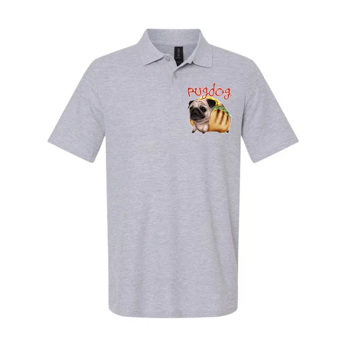 Pug Dog Funny Food Softstyle Adult Sport Polo