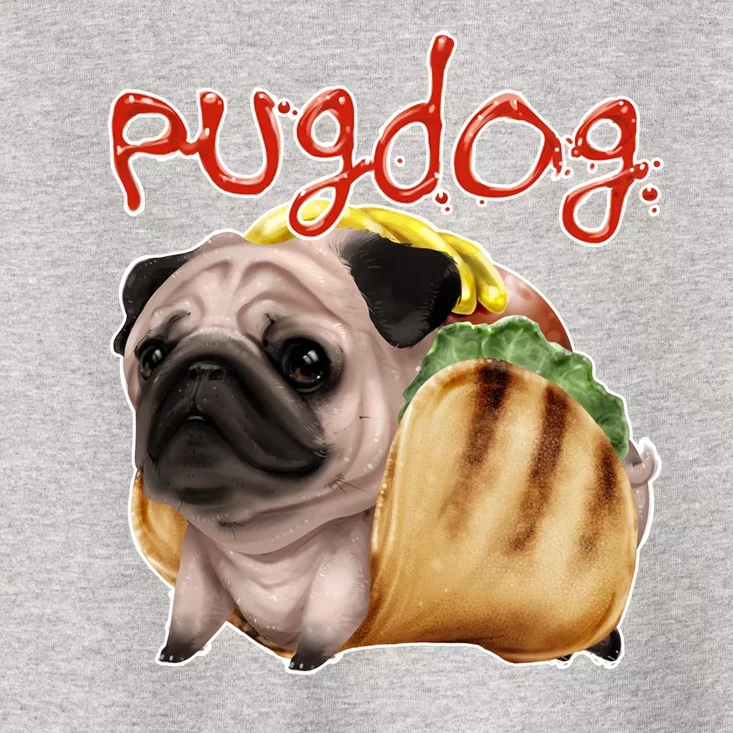 Pug Dog Funny Food Toddler T-Shirt