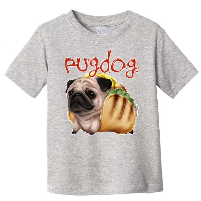 Pug Dog Funny Food Toddler T-Shirt