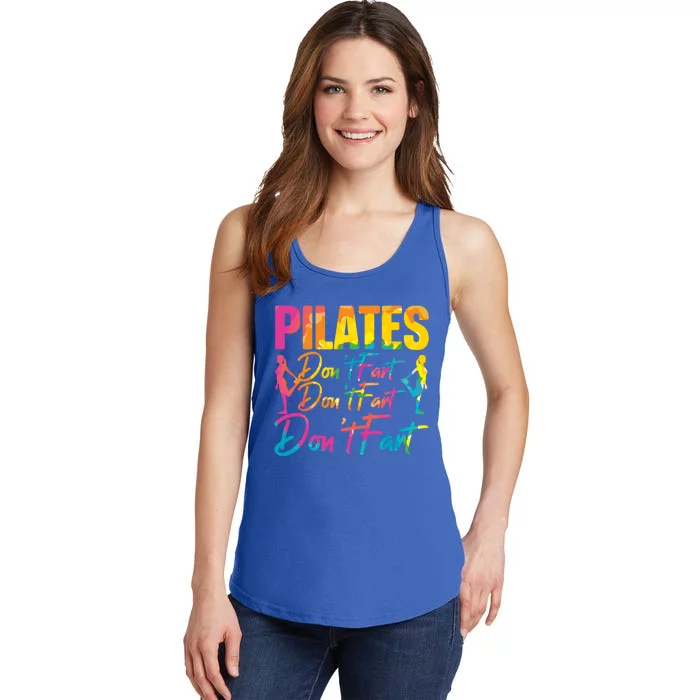 Pilates Don't Fart Fitness Exercise Training Contrology Funny Gift Ladies Essential Tank