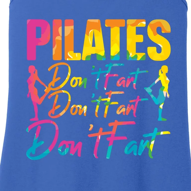 Pilates Don't Fart Fitness Exercise Training Contrology Funny Gift Ladies Essential Tank