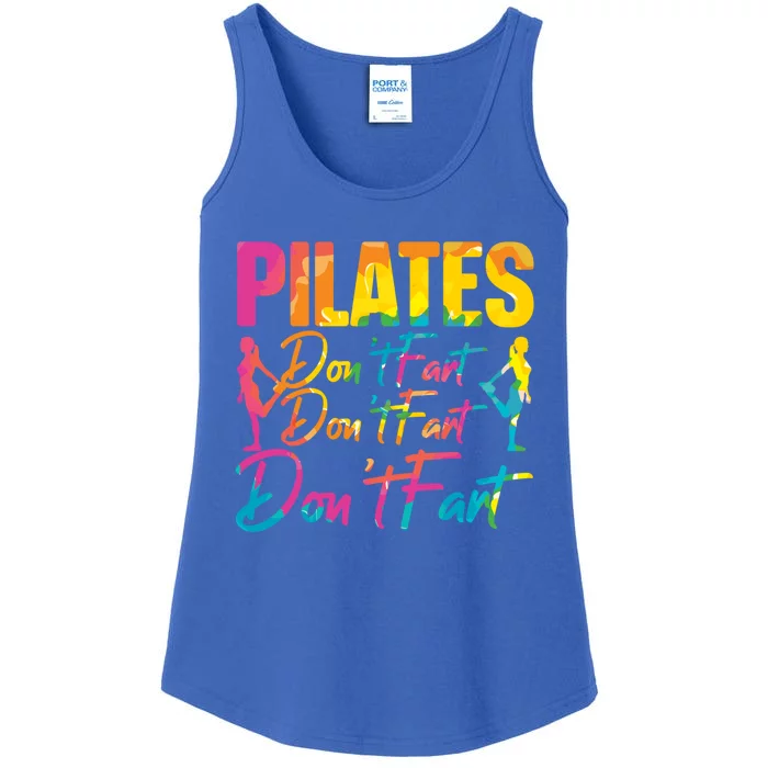 Pilates Don't Fart Fitness Exercise Training Contrology Funny Gift Ladies Essential Tank