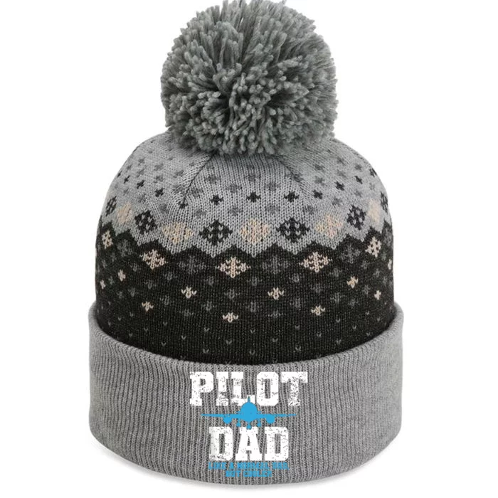 Pilot Dad Father Aviation The Baniff Cuffed Pom Beanie