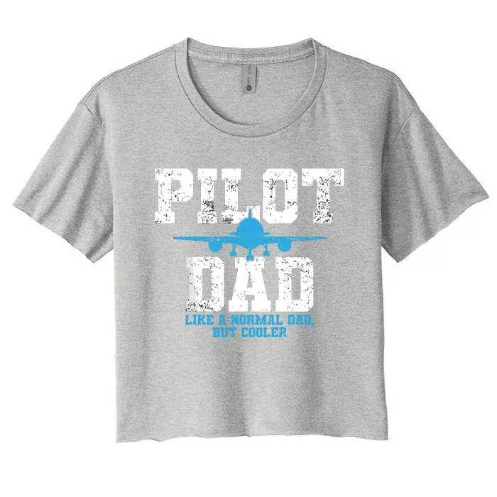 Pilot Dad Father Aviation Women's Crop Top Tee