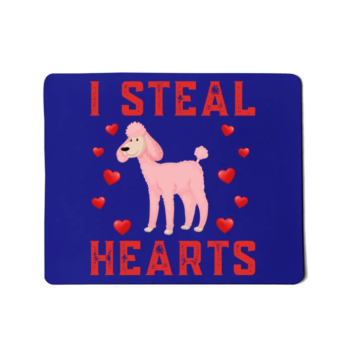 Poodle Dog Graphic Themed I Steal Hearts Cute Valentines Day Gift Mousepad