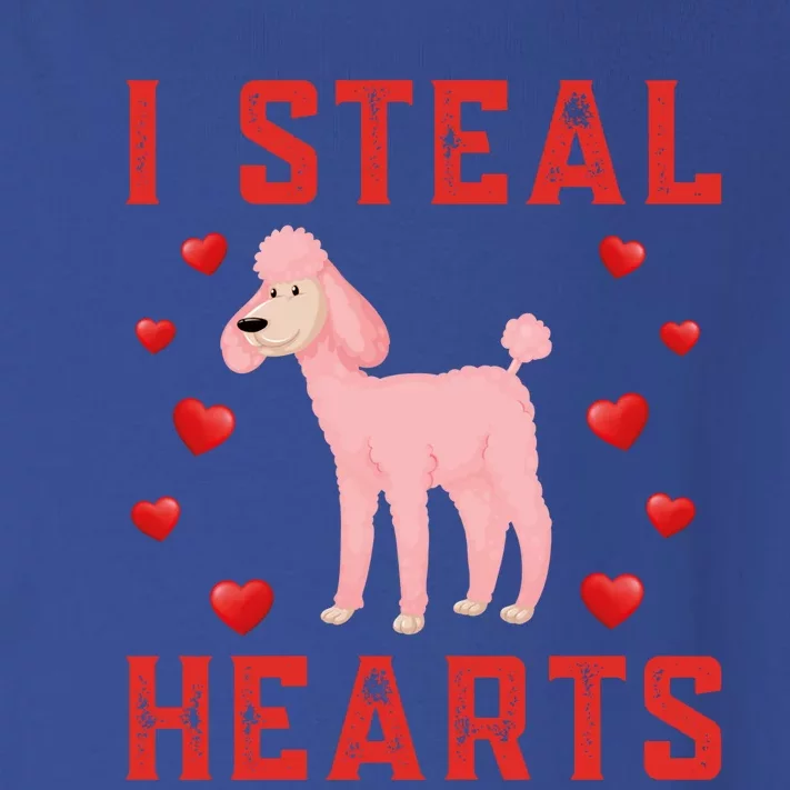 Poodle Dog Graphic Themed I Steal Hearts Cute Valentines Day Gift Toddler Long Sleeve Shirt