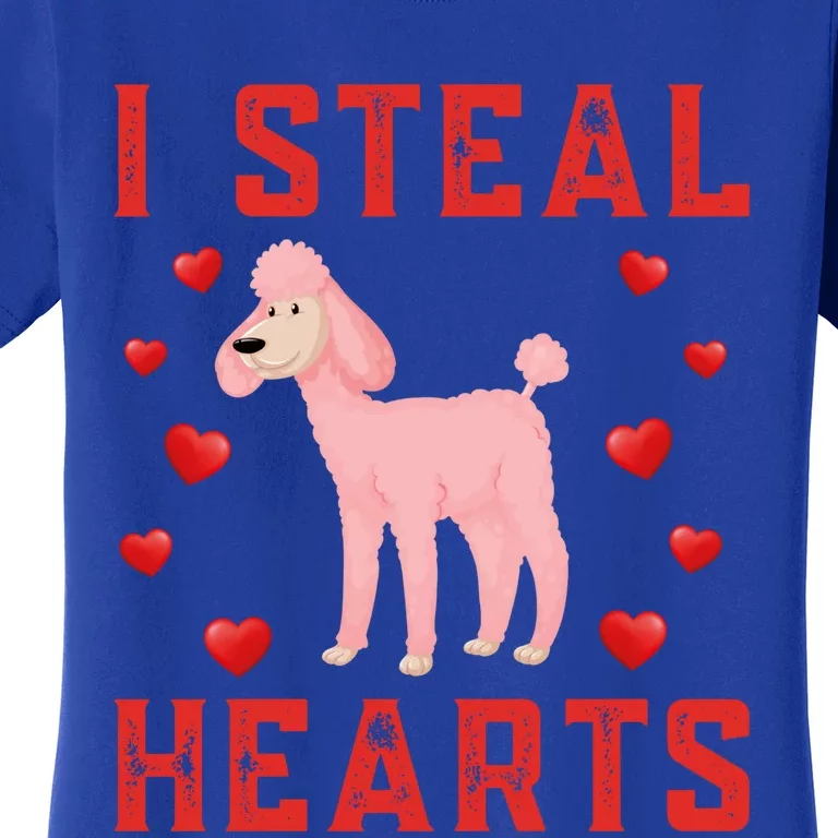 Poodle Dog Graphic Themed I Steal Hearts Cute Valentines Day Gift Women's T-Shirt