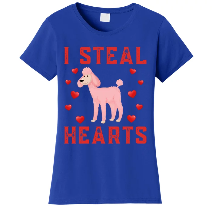 Poodle Dog Graphic Themed I Steal Hearts Cute Valentines Day Gift Women's T-Shirt