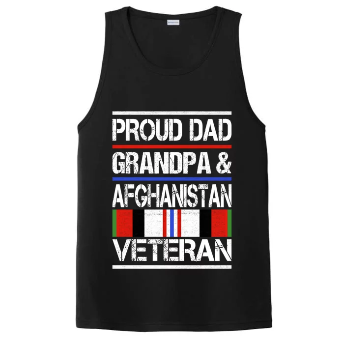 Proud Dad Grandpa And Afghanistan Veteran Gift Performance Tank