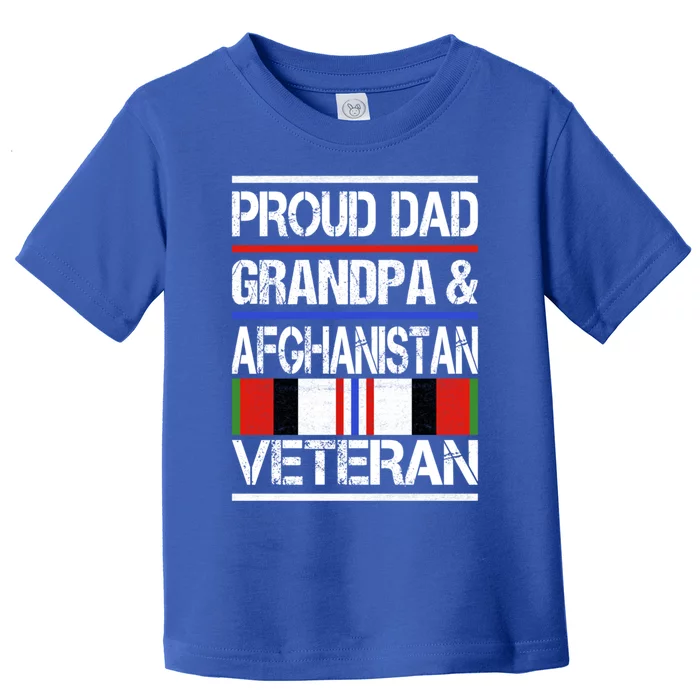 Proud Dad Grandpa And Afghanistan Veteran Gift Toddler T-Shirt