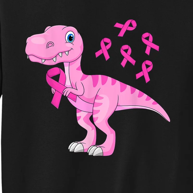 Pink Dinosaur Girls Pink Out Breast Cancer Gift Sweatshirt