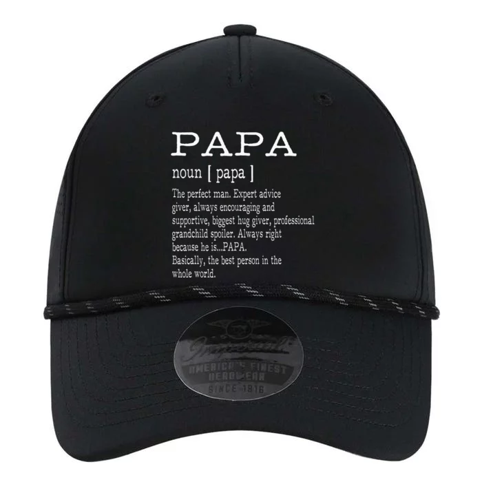 Papa Definition Grandpa Fathers Day Gifts Men Performance The Dyno Cap