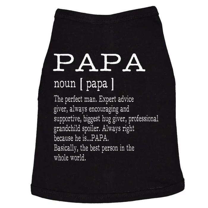 Papa Definition Grandpa Fathers Day Gifts Men Doggie Tank