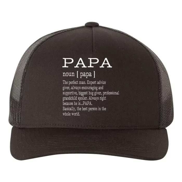 Papa Definition Grandpa Fathers Day Gifts Men Yupoong Adult 5-Panel Trucker Hat