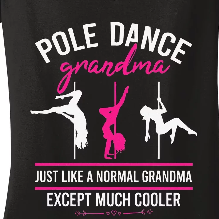 Pole Dance Grandma Dancer Mother's Day Pole Fitness Women's V-Neck T-Shirt