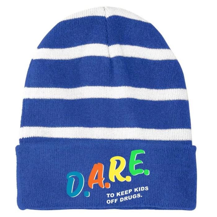 Program Dares Gift Striped Beanie with Solid Band