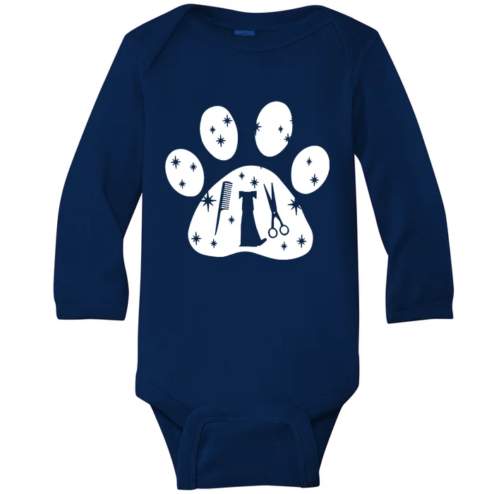 Paw Dog Groomer Baby Long Sleeve Bodysuit