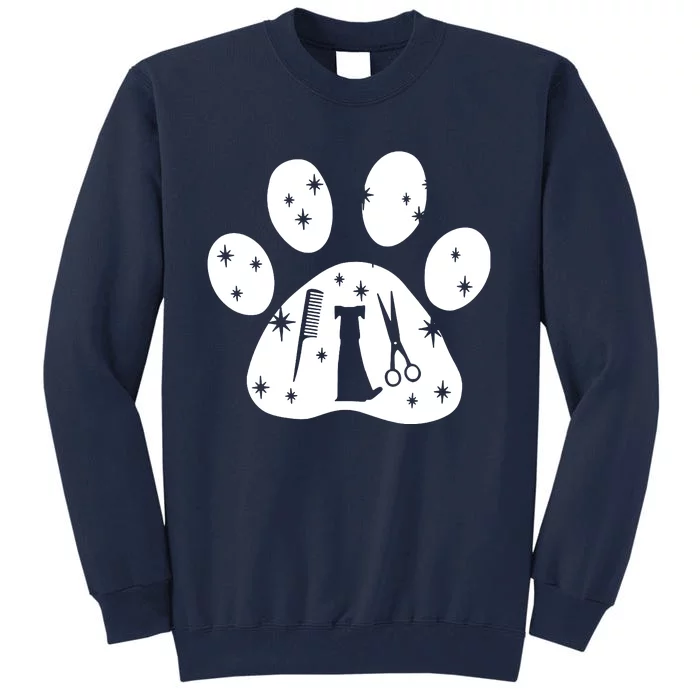 Paw Dog Groomer Tall Sweatshirt