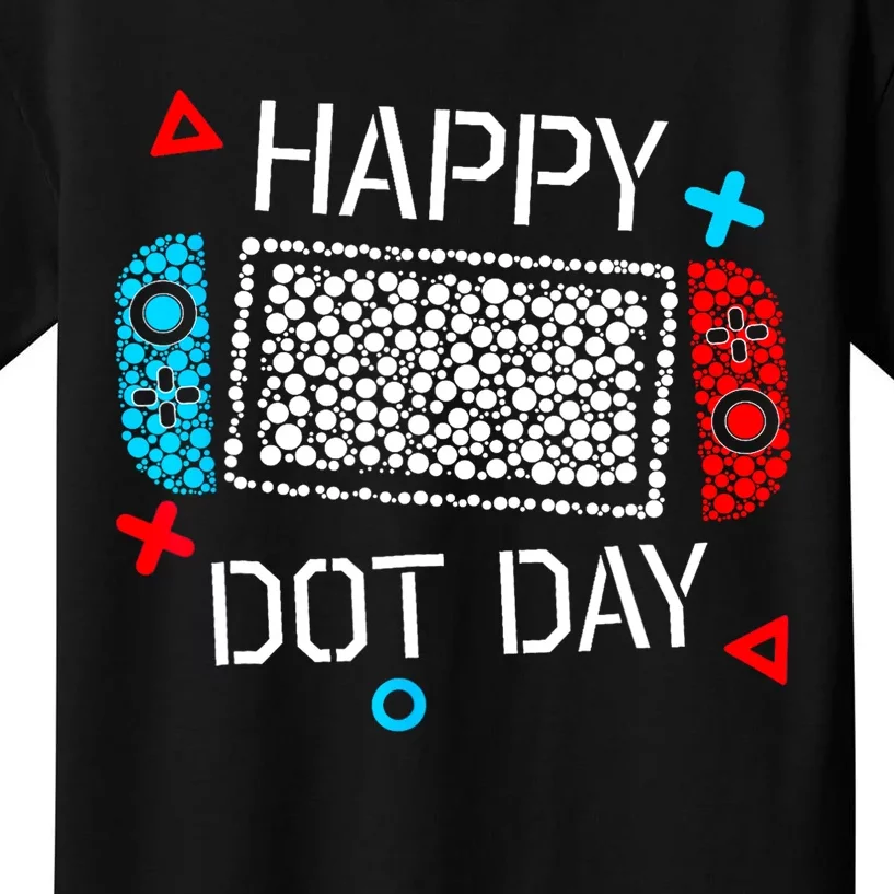 Polka Dot Gamers Boy Game Controller Happy Dot Day Gift Kids T-Shirt