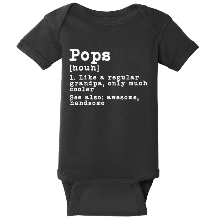 Pops Definition Grandpa Grandfather Novelty Baby Bodysuit