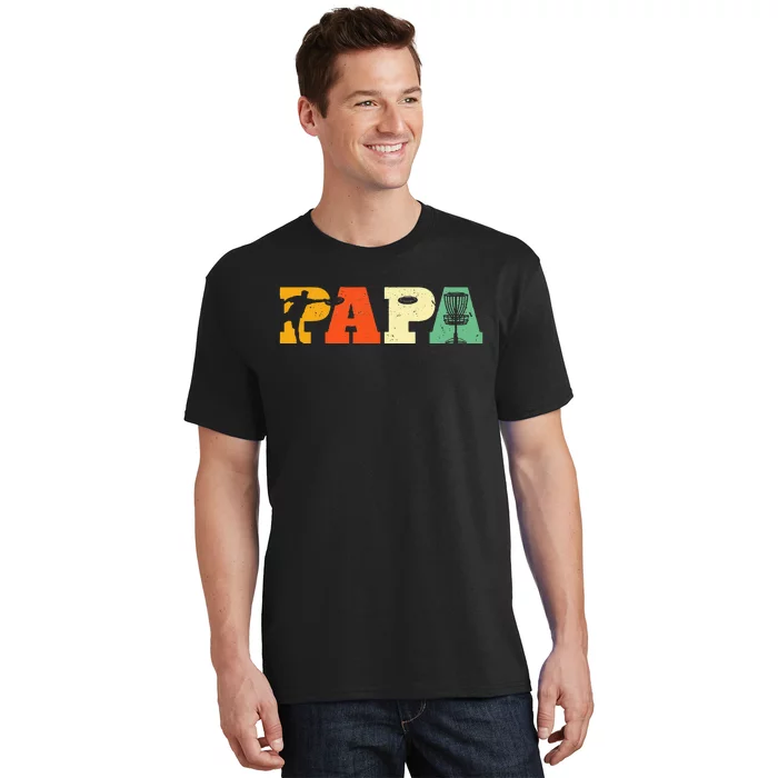 Papa Disc Golf Lover Frisbee Golfing Dad Father Sports Gifts T-Shirt