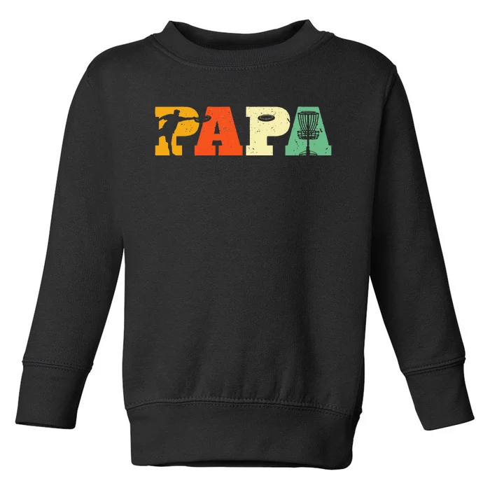 Papa Disc Golf Lover Frisbee Golfing Dad Father Sports Gifts Toddler Sweatshirt