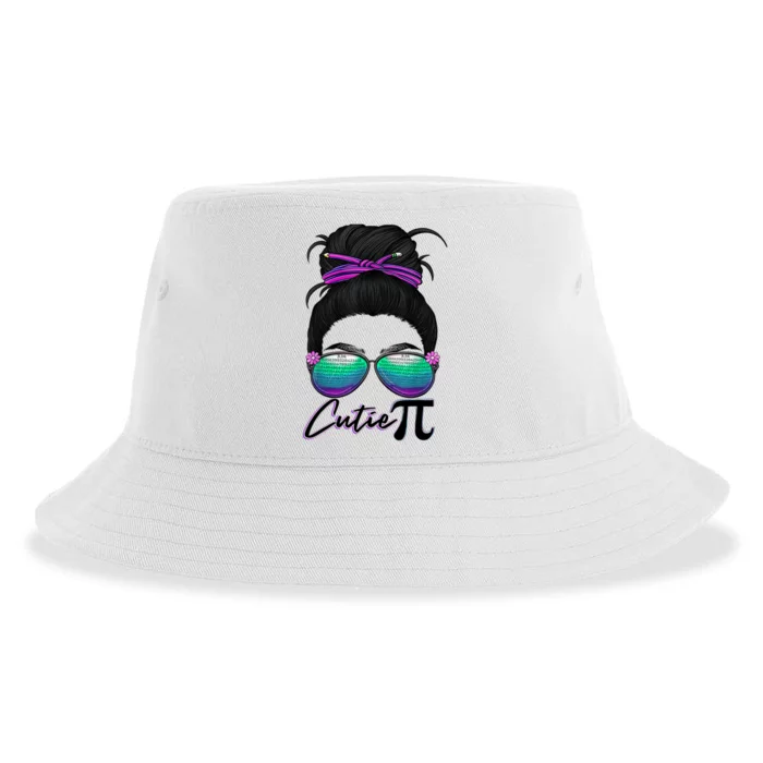 Pi Day Girl Wo Funny Math Teacher Cutie Pi Sustainable Bucket Hat