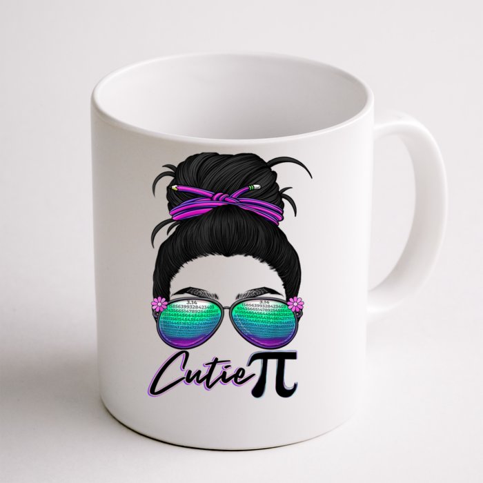 Pi Day Girl Wo Funny Math Teacher Cutie Pi Front & Back Coffee Mug