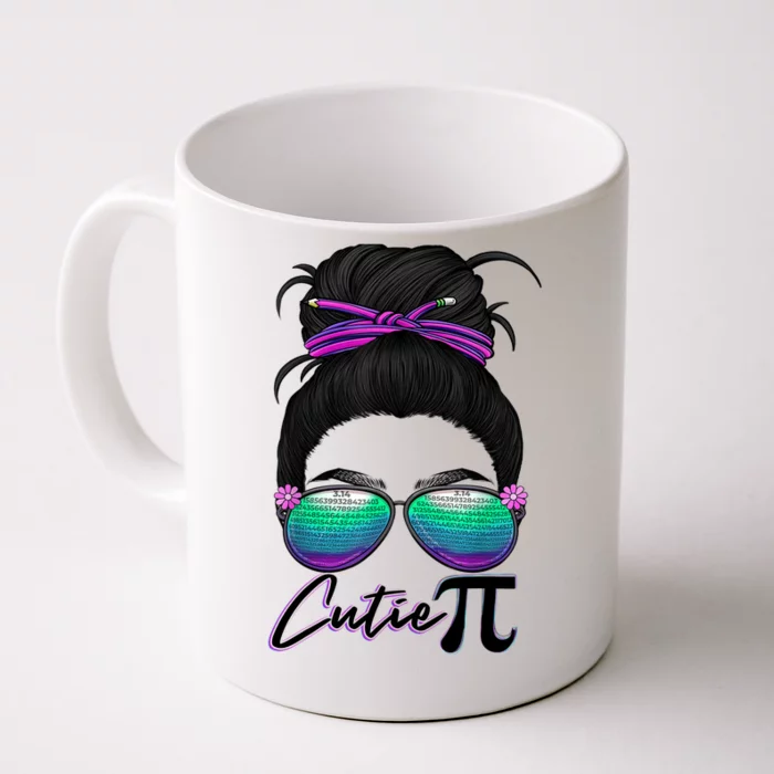 Pi Day Girl Wo Funny Math Teacher Cutie Pi Front & Back Coffee Mug