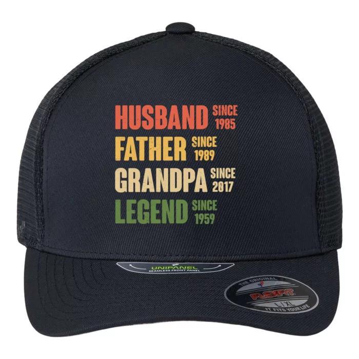 Personalized Dad Grandpa Gift Fathers Day Custom Flexfit Unipanel Trucker Cap