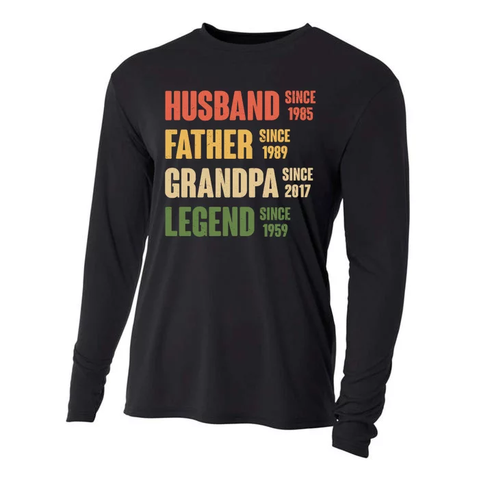 Personalized Dad Grandpa Gift Fathers Day Custom Cooling Performance Long Sleeve Crew