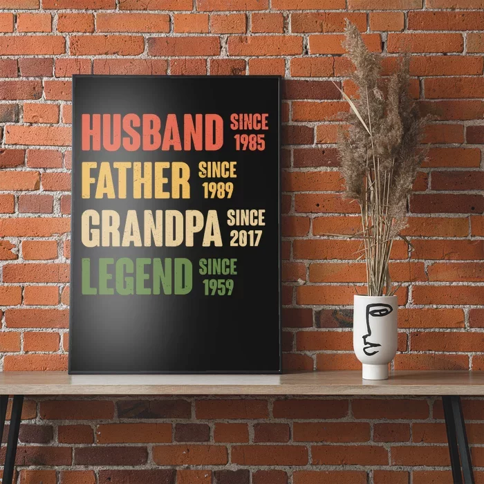 Personalized Dad Grandpa Gift Fathers Day Custom Poster