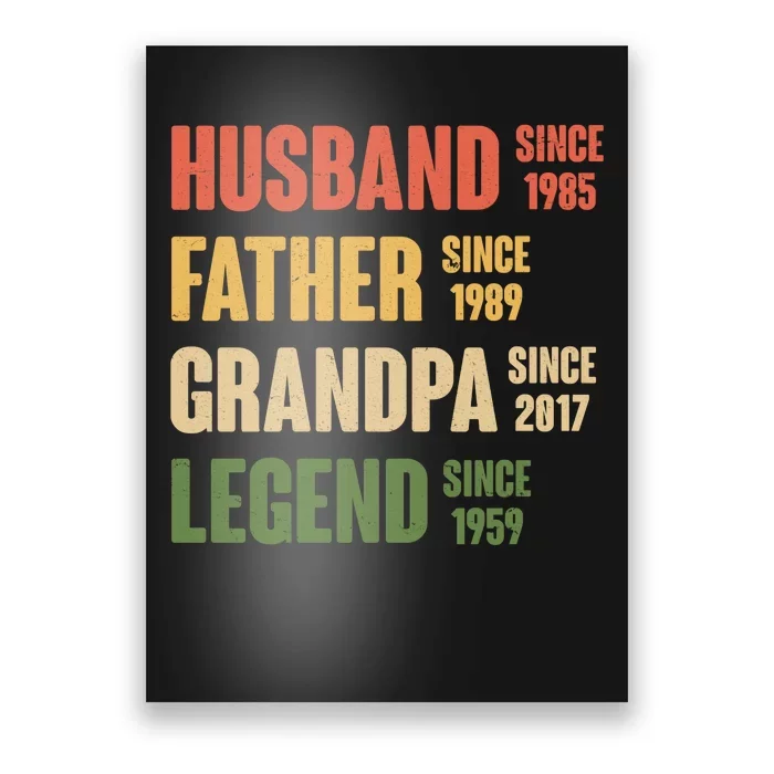 Personalized Dad Grandpa Gift Fathers Day Custom Poster