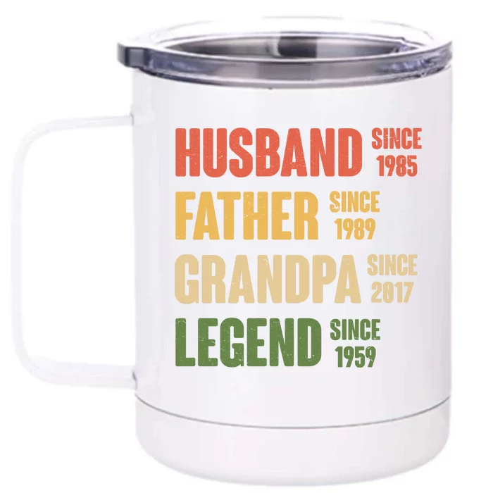 Personalized Dad Grandpa Gift Fathers Day Custom Front & Back 12oz Stainless Steel Tumbler Cup