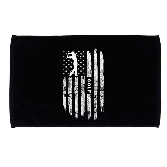 Patriotic Disc Golf American Flag Distressed Microfiber Hand Towel