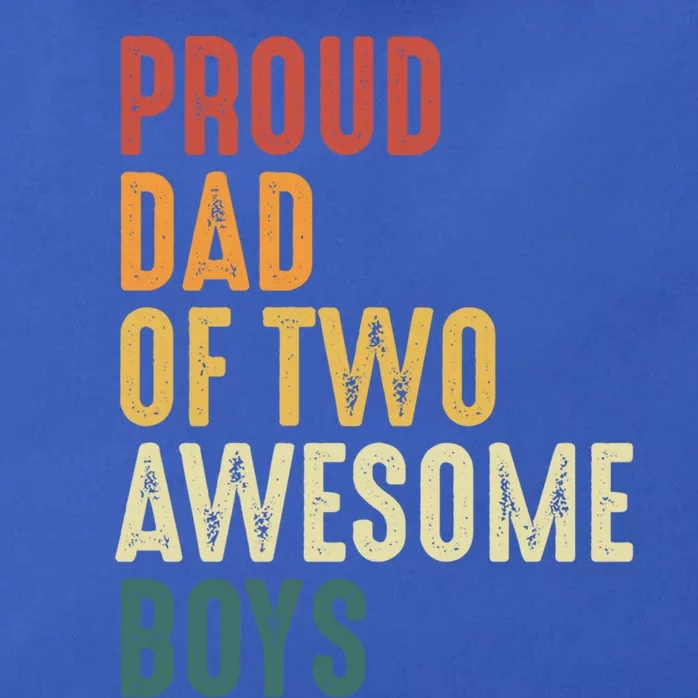 Proud Dad Gift Twin Father Dad Of Two Fatherhood Pride Gift Zip Tote Bag