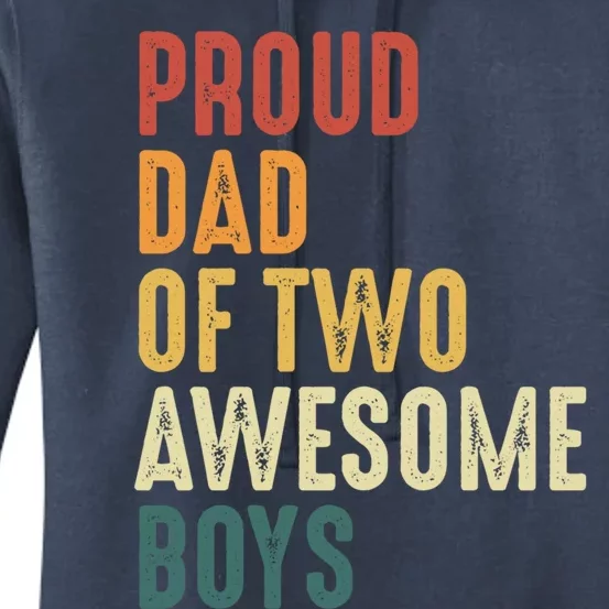 Proud Dad Gift Twin Father Dad Of Two Fatherhood Pride Gift Women's Pullover Hoodie