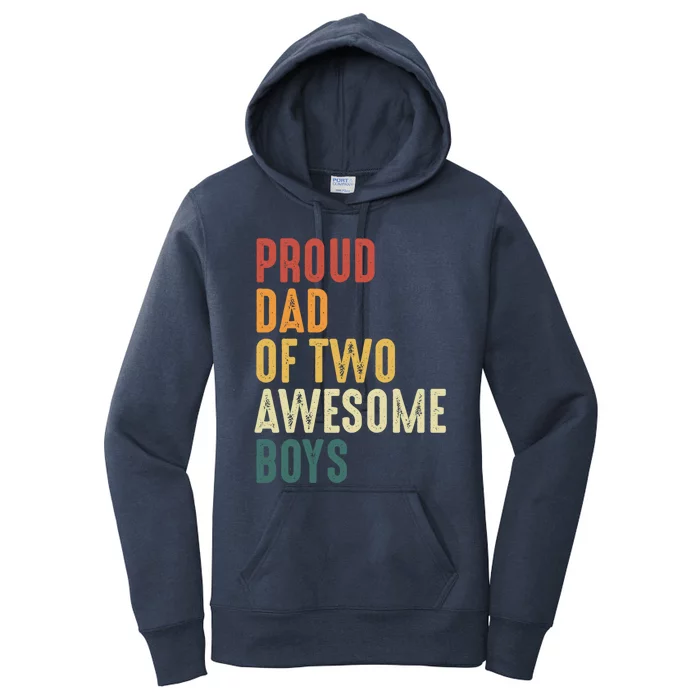 Proud Dad Gift Twin Father Dad Of Two Fatherhood Pride Gift Women's Pullover Hoodie