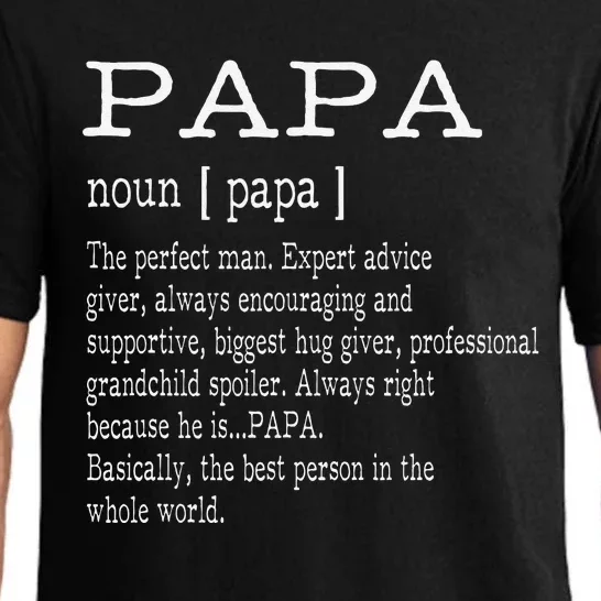 Papa Definition Grandpa Fathers Day Gifts Pajama Set