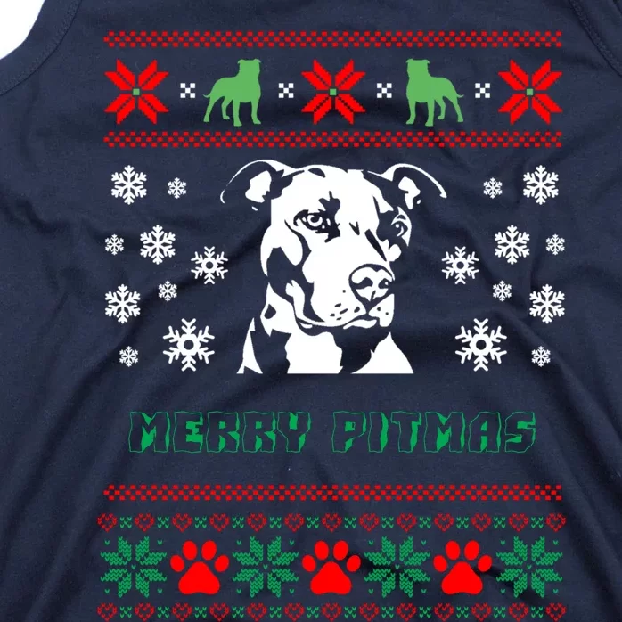 Pitbull Dog Graphic Gift Xmas Tank Top