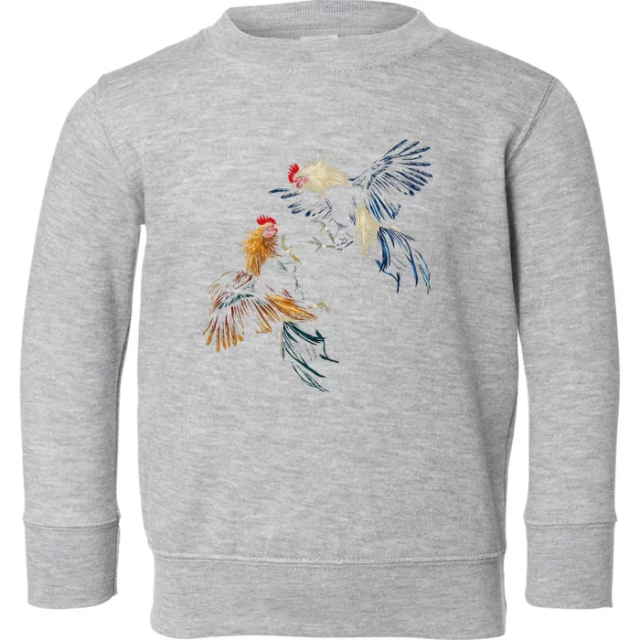 Peleas De Gallos Cockfighter Game Fowl Cockfighting Rooster Toddler Sweatshirt