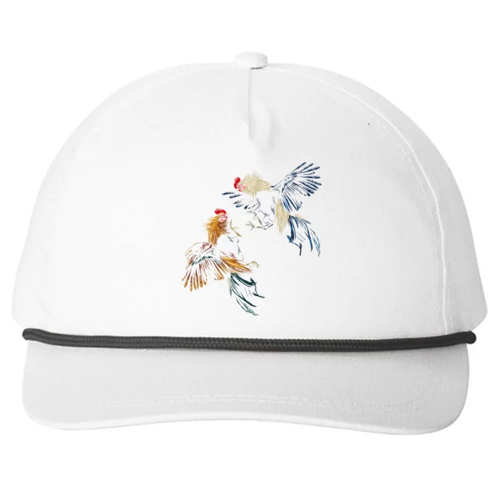 Peleas De Gallos Cockfighter Game Fowl Cockfighting Rooster Snapback Five-Panel Rope Hat