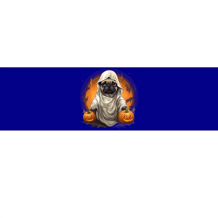 Pug Dog Ghost Funny Halloween Pumpkin For Dog Lovers Great Gift Bumper Sticker