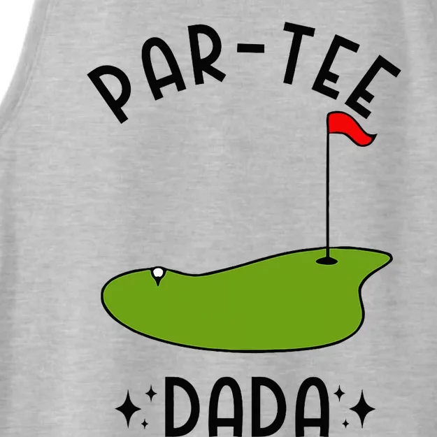 Par Dada Golf Birthday Party Dad Ladies Tri-Blend Wicking Tank