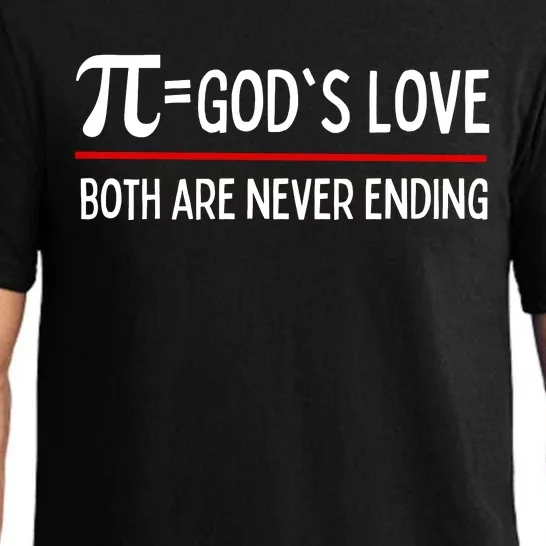 Pi Day God's Love Gift Both Are Never Ending Pajama Set