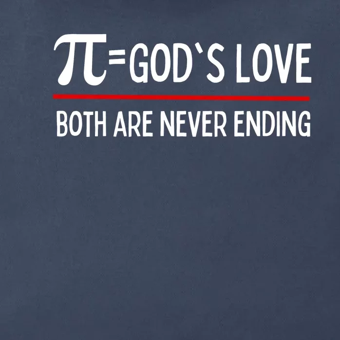 Pi Day God's Love Gift Both Are Never Ending Zip Tote Bag