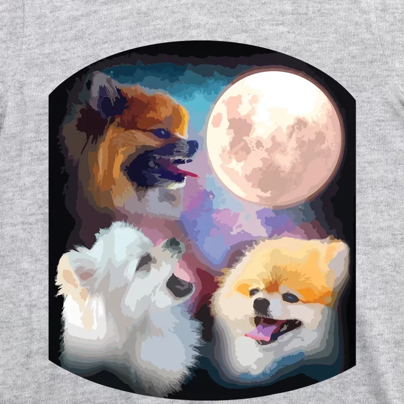 Pomeranian Dog Howling At Moon T-Shirt