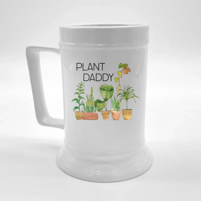 Plant Daddy House Plant Lover Monstera Dad Father Gift Cute Gift Front & Back Beer Stein