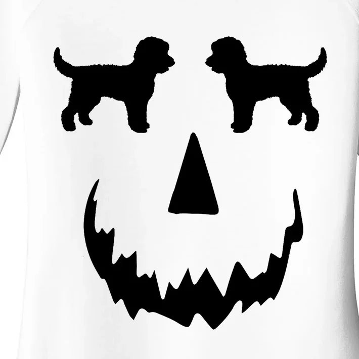 Pumpkin Doodle Halloween Goldendoodle Halloween Women's Perfect Tri Tunic Long Sleeve Shirt