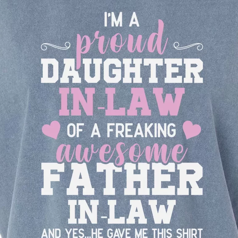 Proud Daughter In Law Of A Freaking Awesome Father In Law Garment-Dyed Women's Muscle Tee